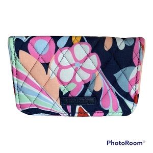 Vera Bradley Floral Quilted Wallet - Pink, Blue, Peach